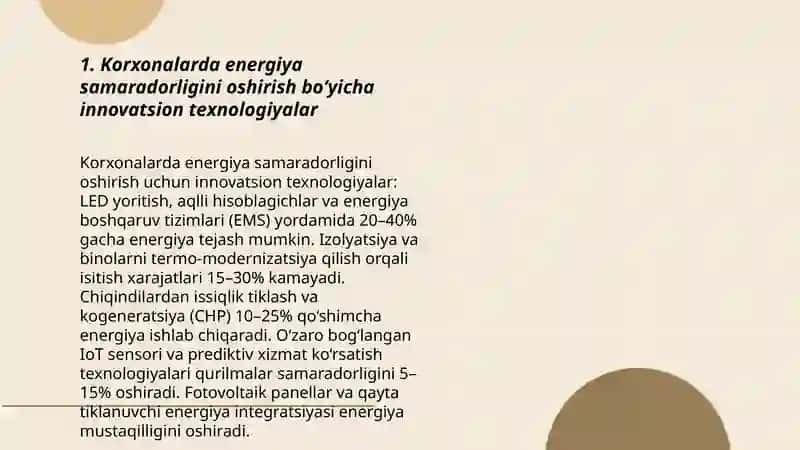 Korxonalarda ekologik innovatsiyalar 3