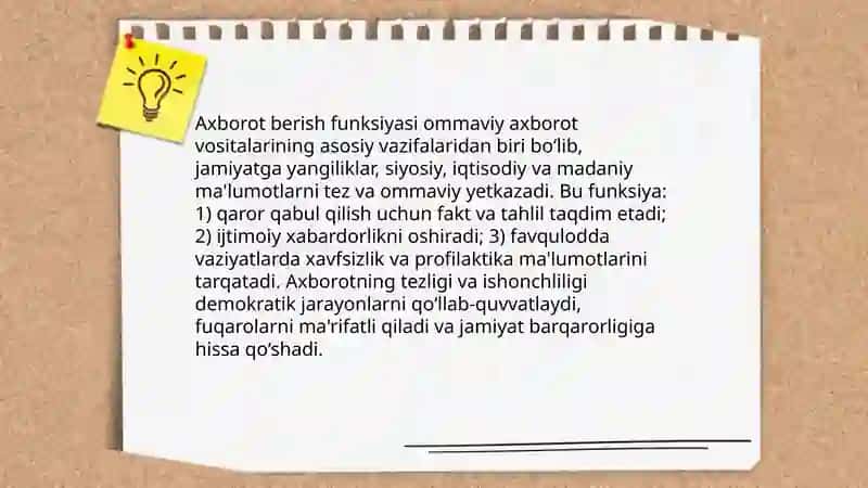 Ommaviy axborot vositalarining jamiyatdagi ahamiyati 3