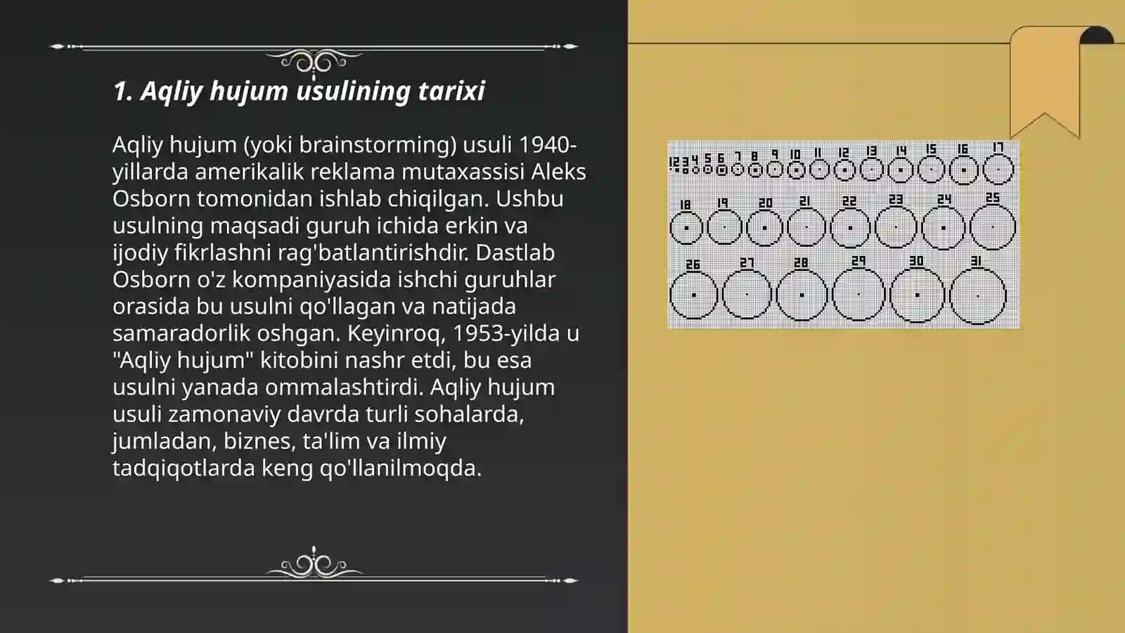 " Aqliy hujum" metodi va "Mozayka" metodi 3