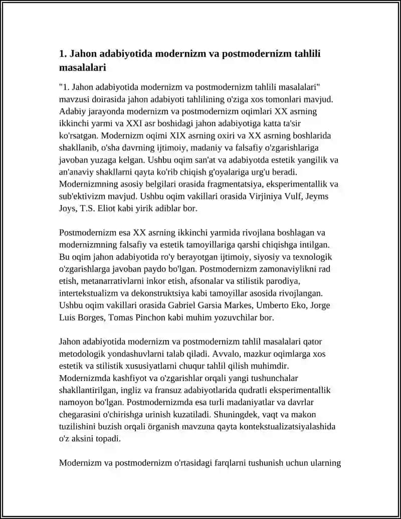 JAHON ADABIYOTI TAHLILI MASALASI 3