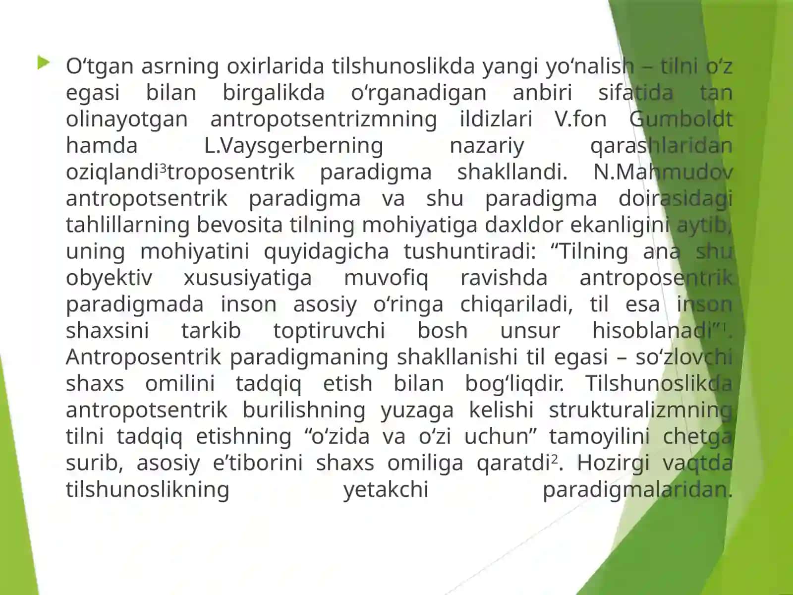 Antropsentrik til va nutq munosabati 3