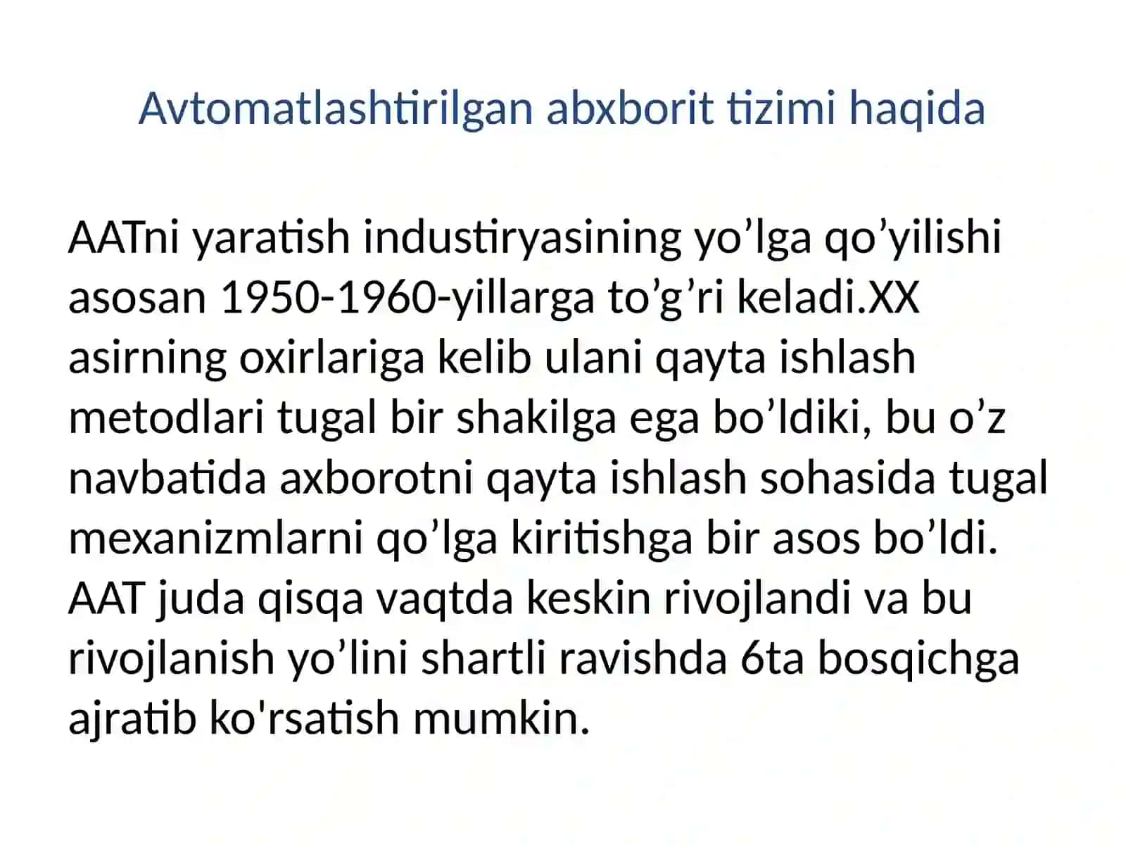Avtomatlashtirilgan axborot tizimlari. ERP, CRM axborot tizimlari 3