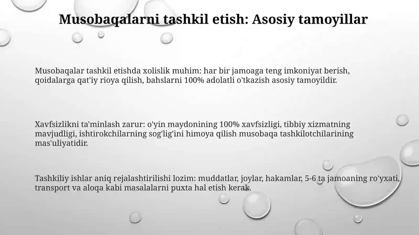 Voleybol boʻyicha musobaqalar tashkil qilish va oʻtkazish 3