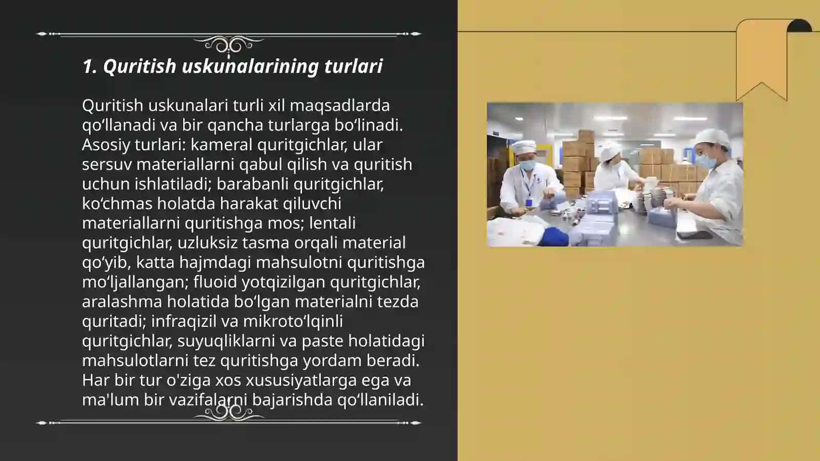 Paxtani quritishda qo’llaniladigan uskunalar va ularning tuzilishi va ishlashi 3