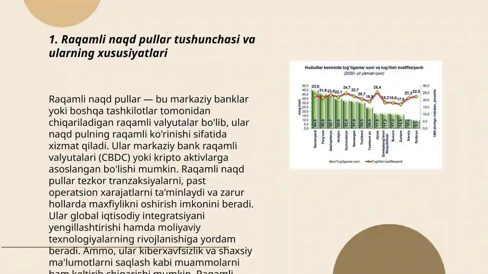 Raqamli naqd pullar va ularning mamlakatimizdagi iqtisodiy o‘rni va ahamiyati 3
