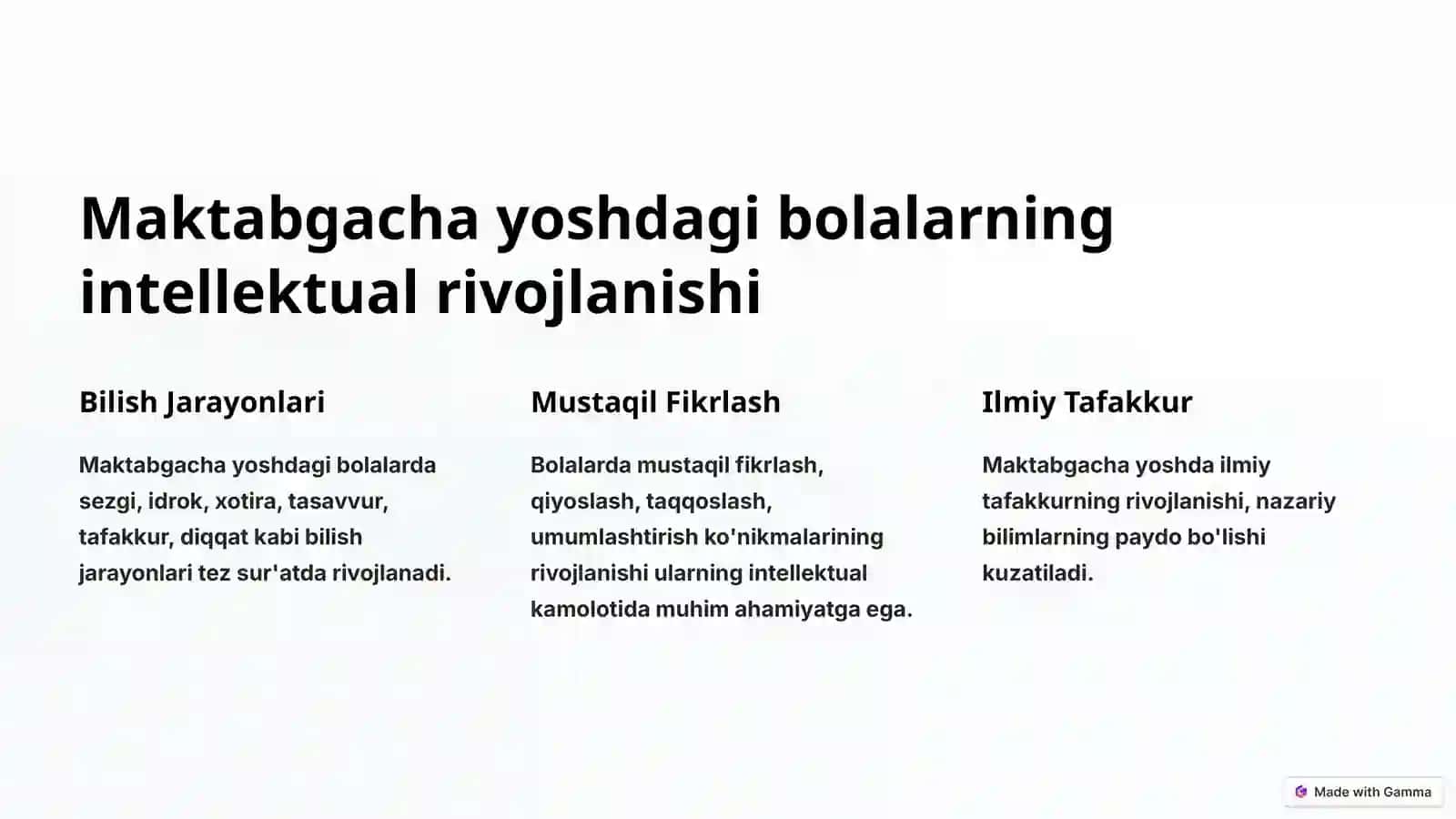 Ma'ktabgacha ta'lim davrining pedagogik va psixologik xususiyatlari 3