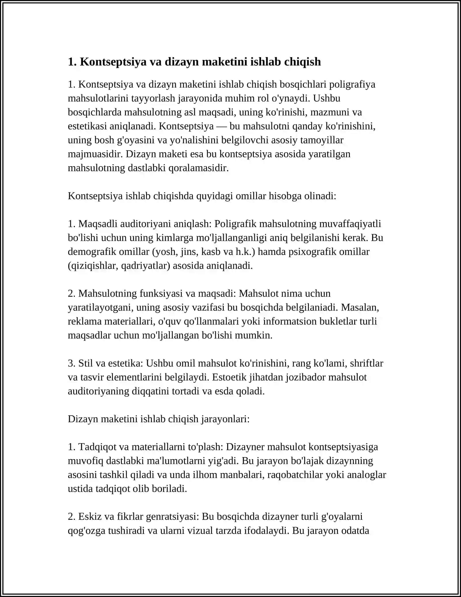 POLIGRAFIYA MAHSULOTINI TAYYORLASH BOSQICHLARI 3
