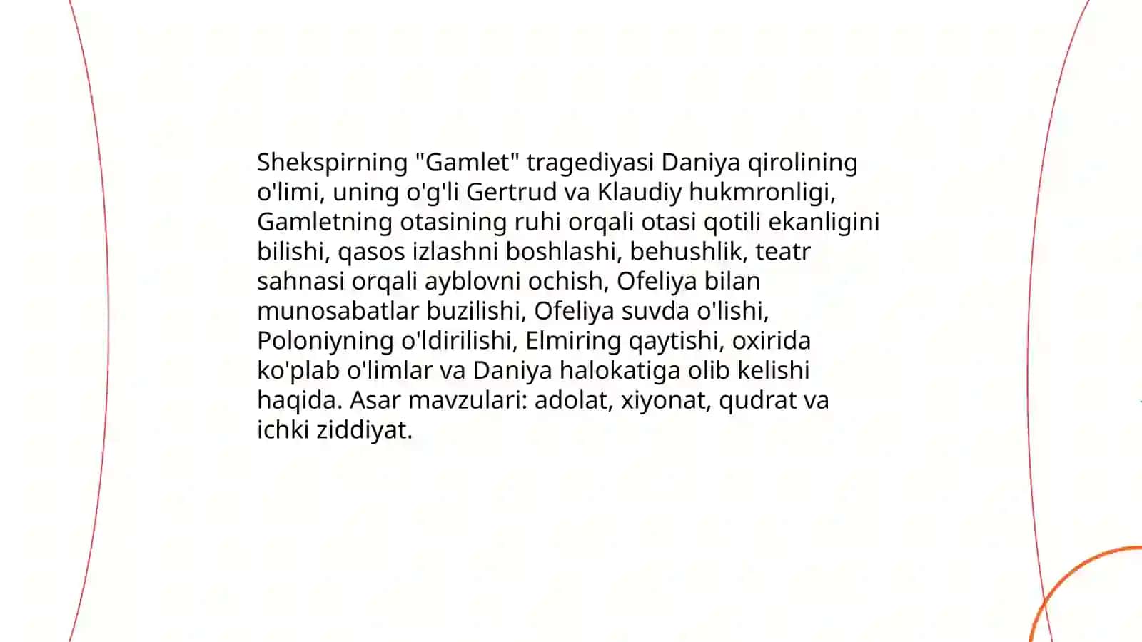 Shekspirning "Gamlet" Asari 3