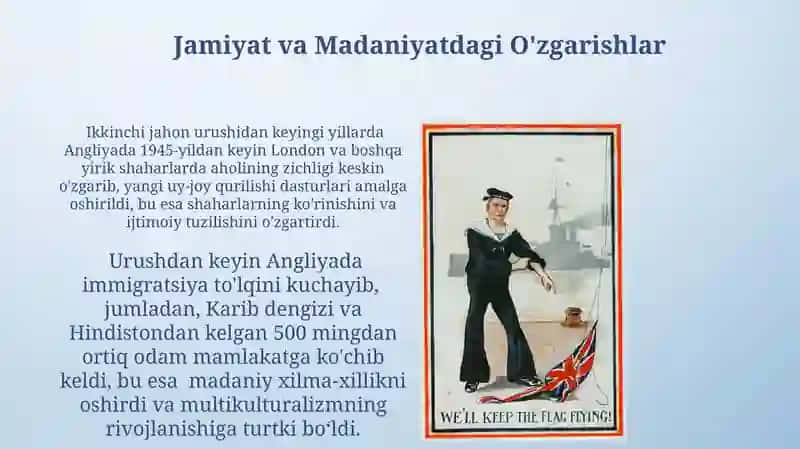Ikkinchi jahon urushidan keyingi Angliya: Jamiyat va madaniyat 3