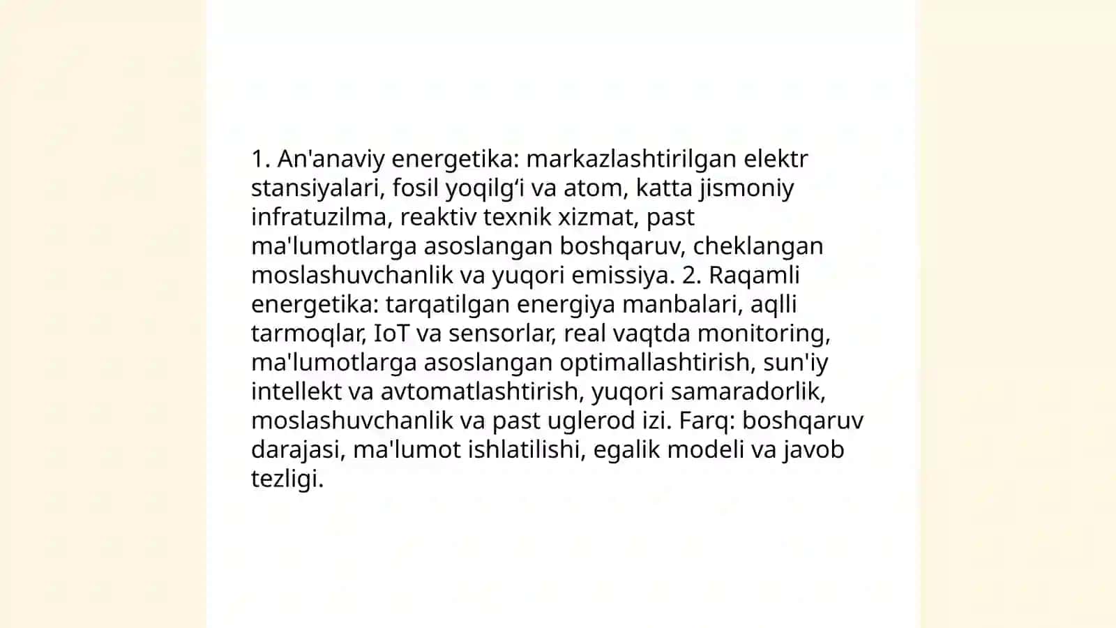 An'anaviy energetikadan raqamli energetikaga oʻtish 3