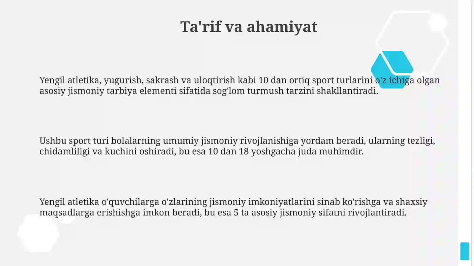 Yengil atletika: jismoniy, psixologik va ijtimoiy foydalari 3