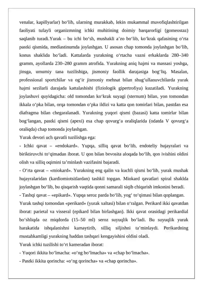 Yurak qon-tomir sistemasi kasalliklari haqida tushuncha va unda davolash 3
