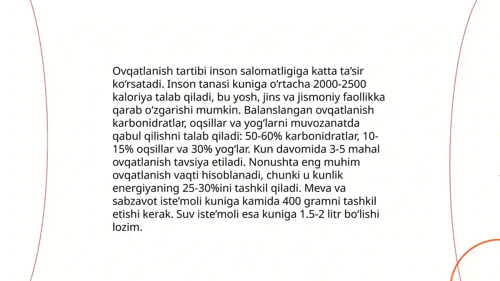 Inson salomatligi haqida 3