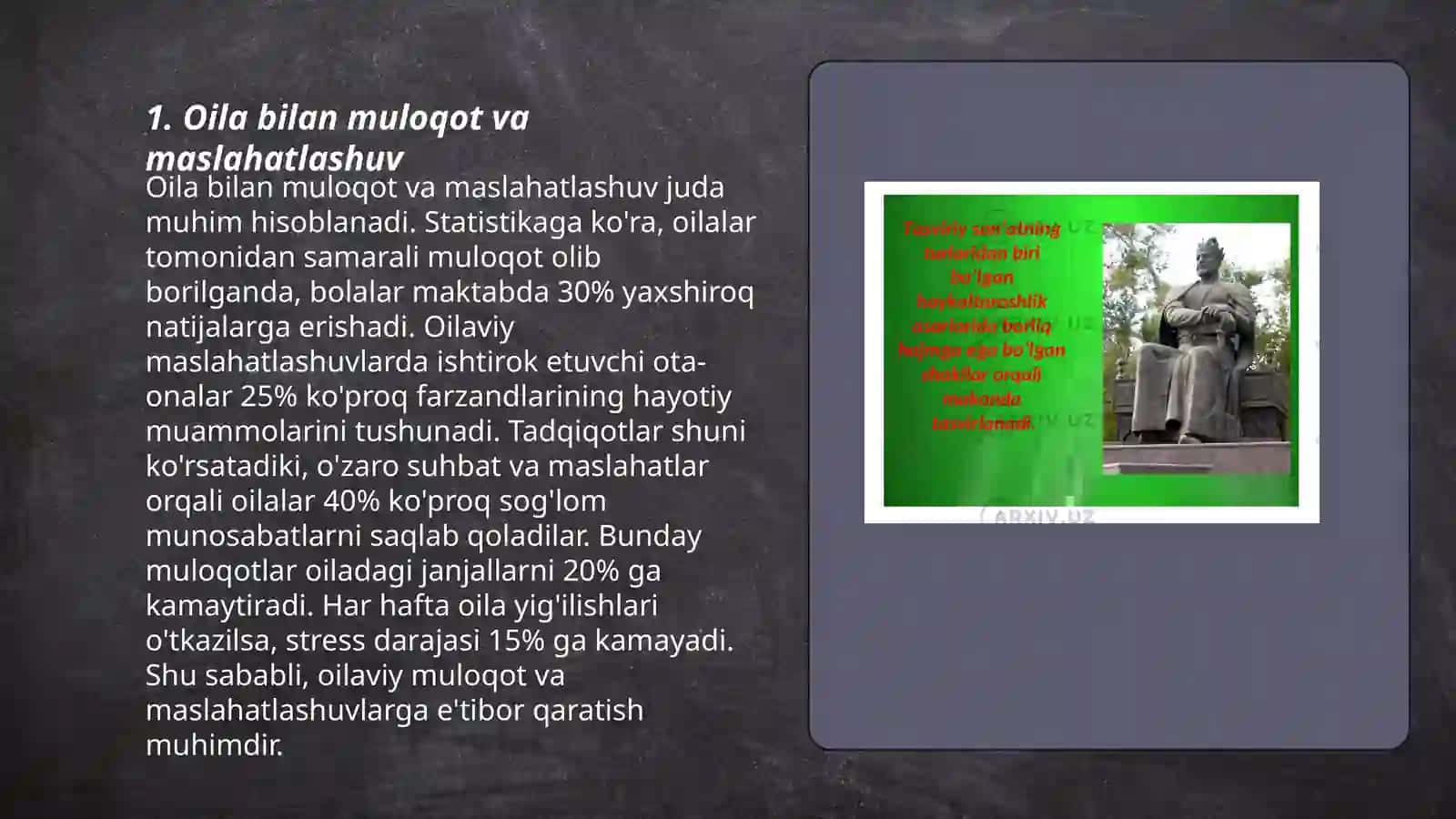 Oila bilan ishlash shakllari 3