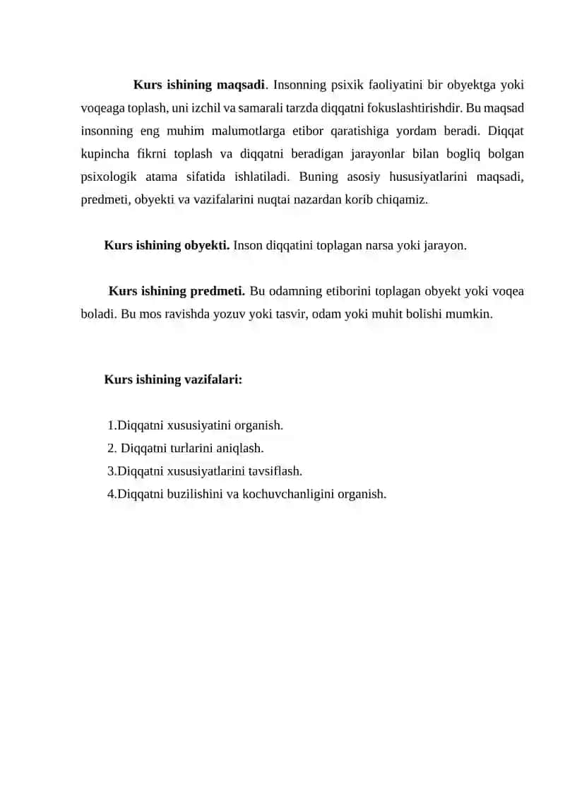 Diqqat xususiyatlari 3
