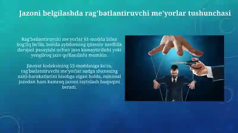 Jazoni belgilashda rag'batlantiruvchi normalar tushunchasi 3