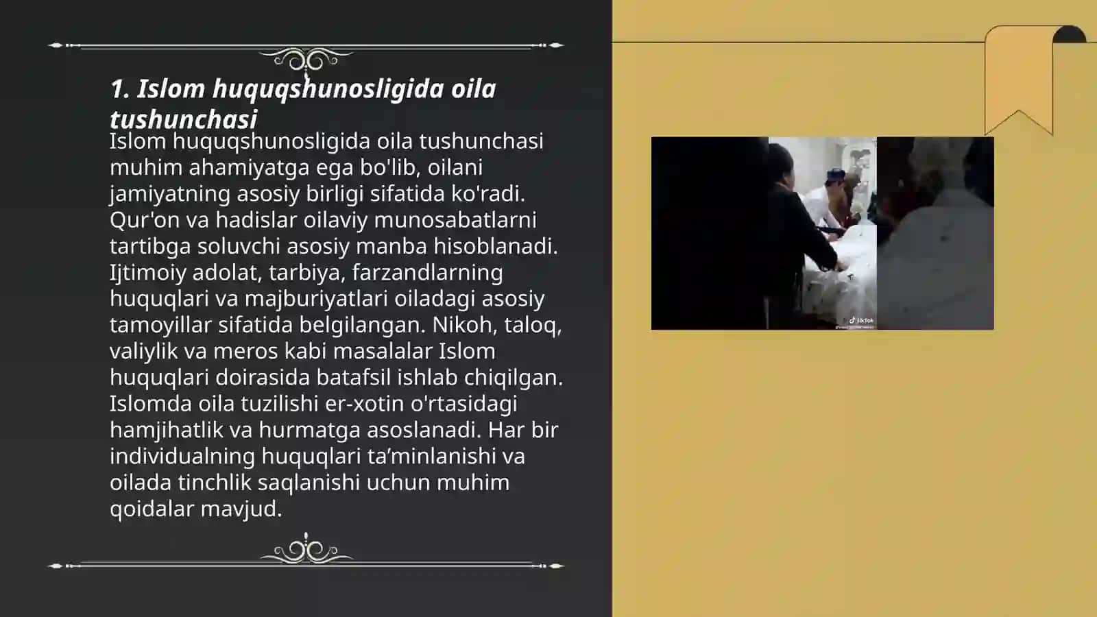 Islom huquqshunosligida oila nigoh taloq idda zihor tushunchalari 3