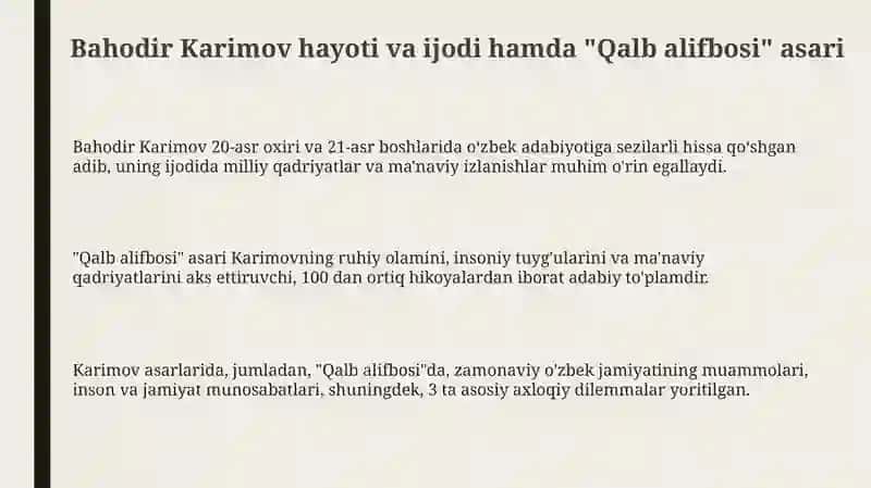Bahodir Karimovning "Ruhiyat alifbosi" asarida adabiyotshuhunoslik muammolarininng yechimi 3