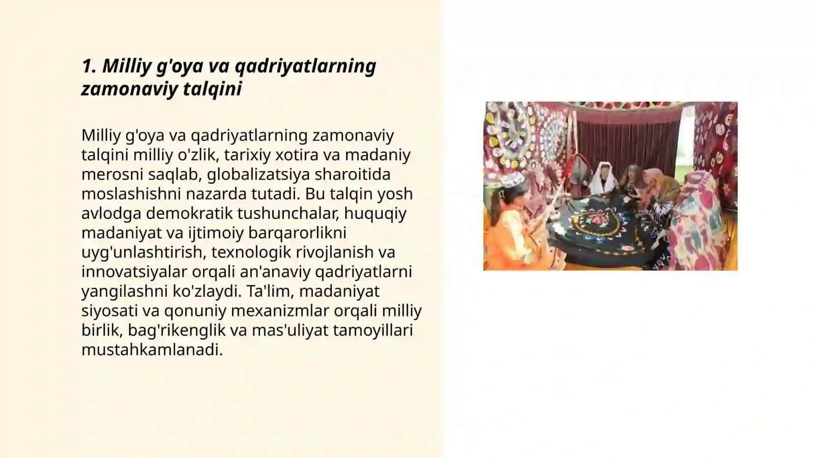 Milliy goya va qadryatlar uygunligi 3