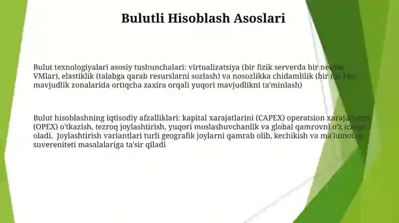 Bulut texnologiyalari asosiy tushunchalari 3