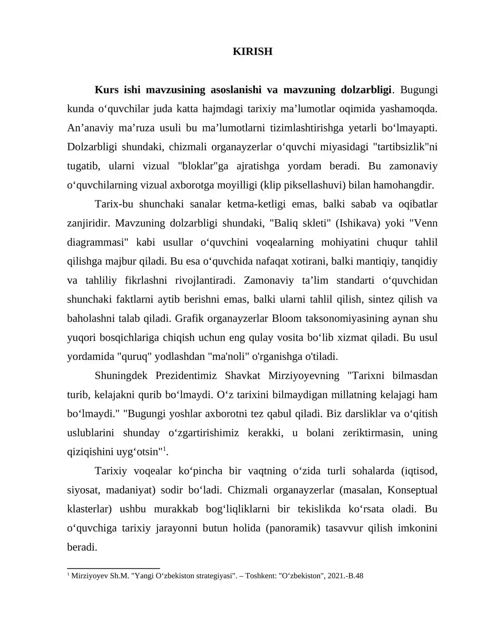 Tarix ta'limida chizmali organazerlar texnikasidan foydalanish 3
