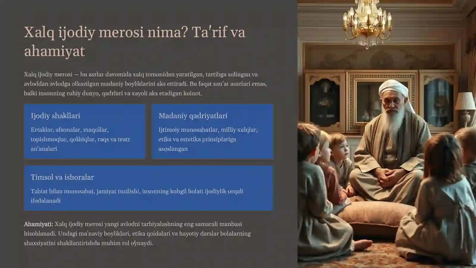 Komil inson tarbiyasida xalq ijodiy merosining tutgan oʻrni 3
