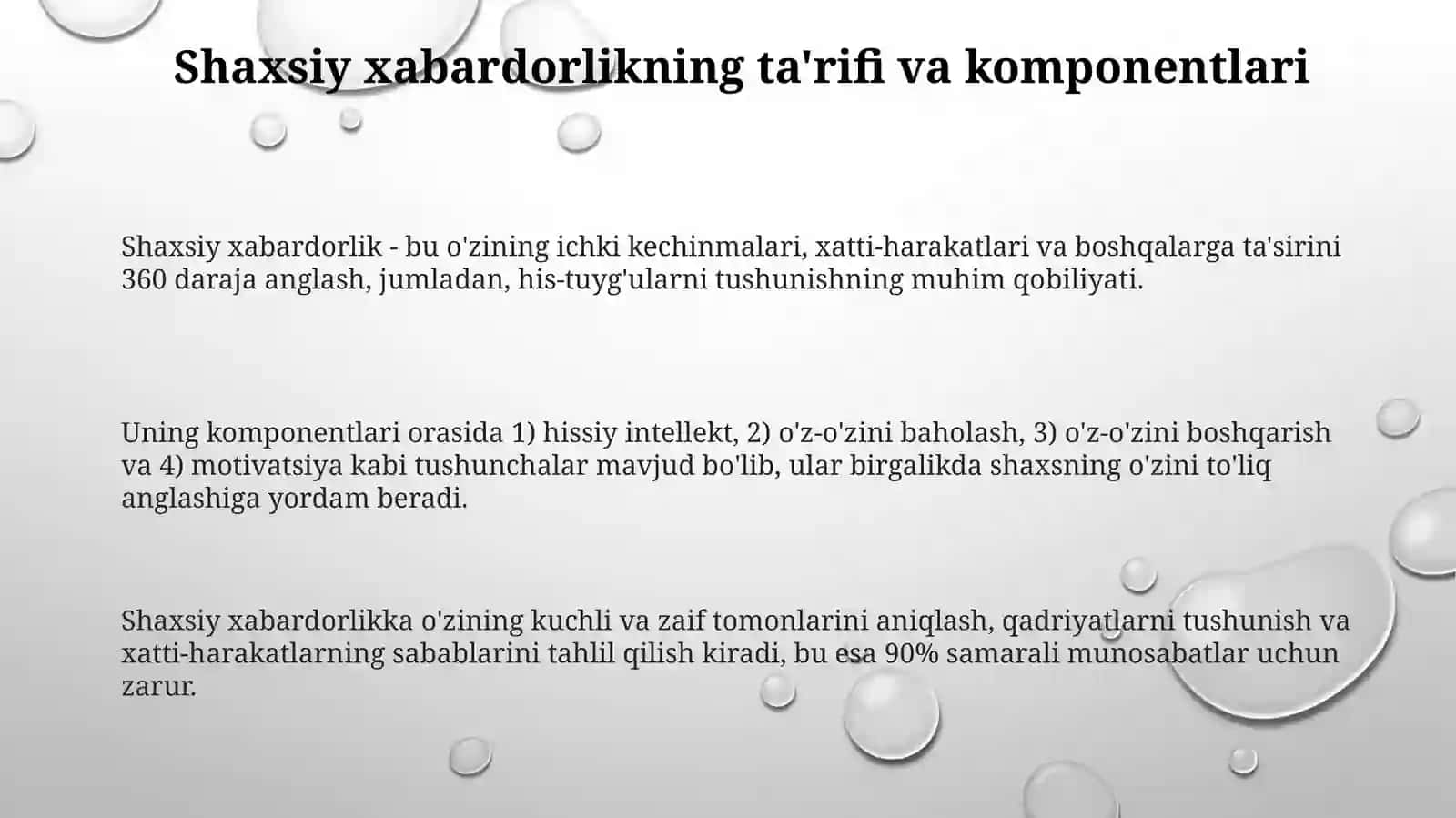 Shaxsni ozini ozi anglashi 3