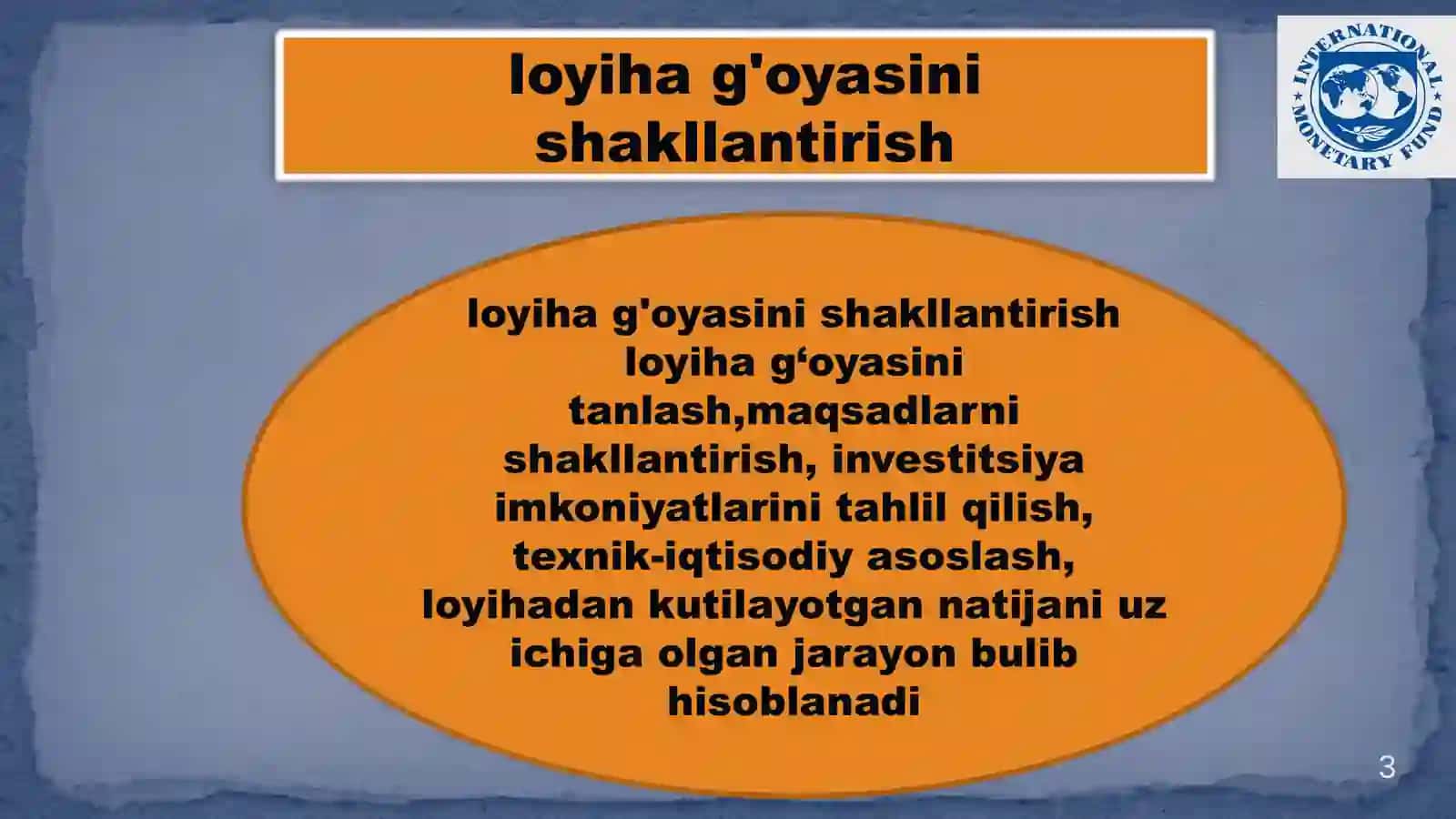 Loyiha goyasini (konsesyasi)shakllantirish va loyihani tahlil qilish 3
