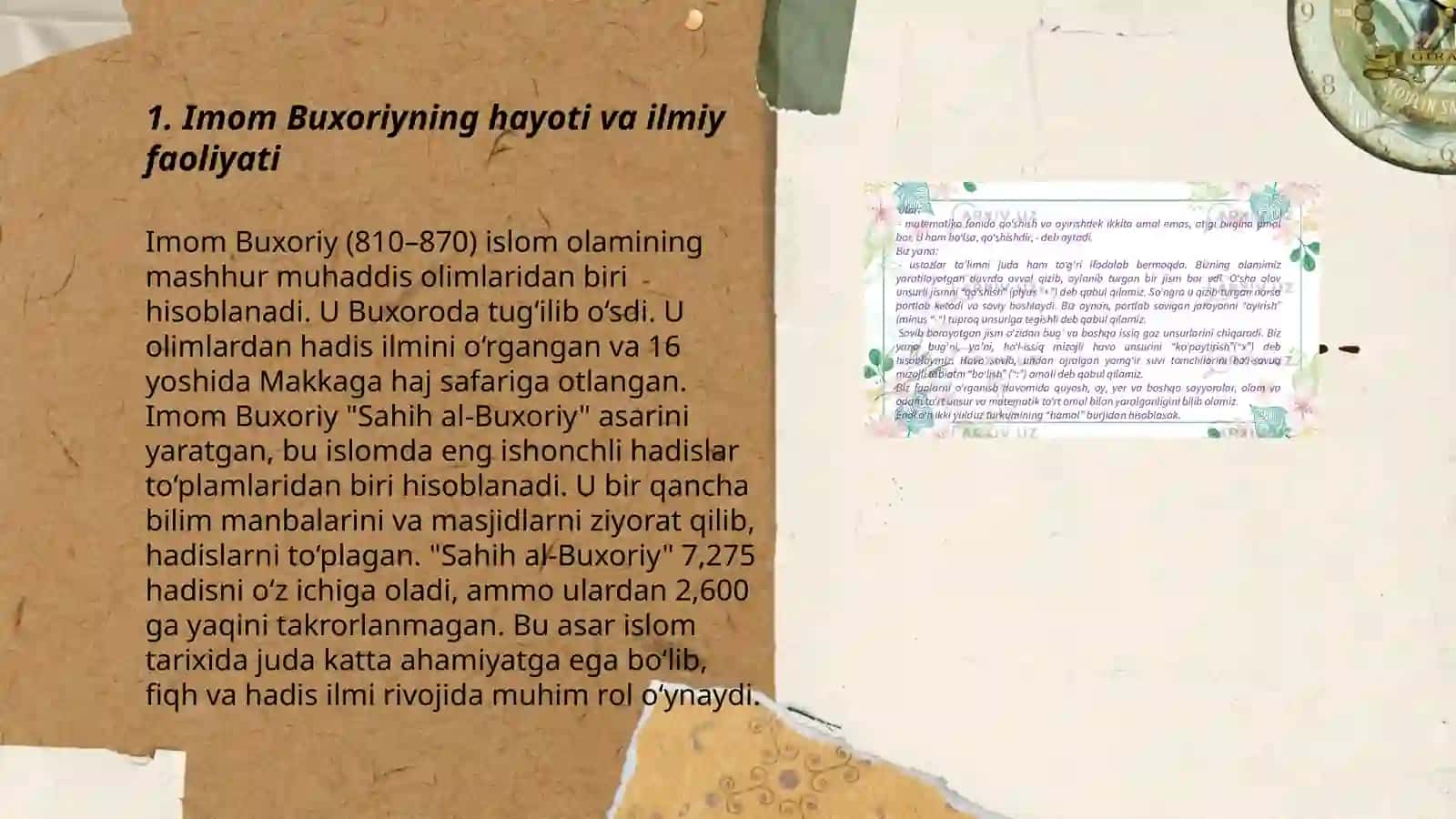 Imom Buxoriy va Termiziyning hadis ilmiga qoʻshgan hissasi 3