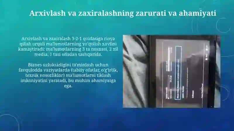 Ma’lumotlarni arxivlashtirish va rezervlash uchun dasturlar 3