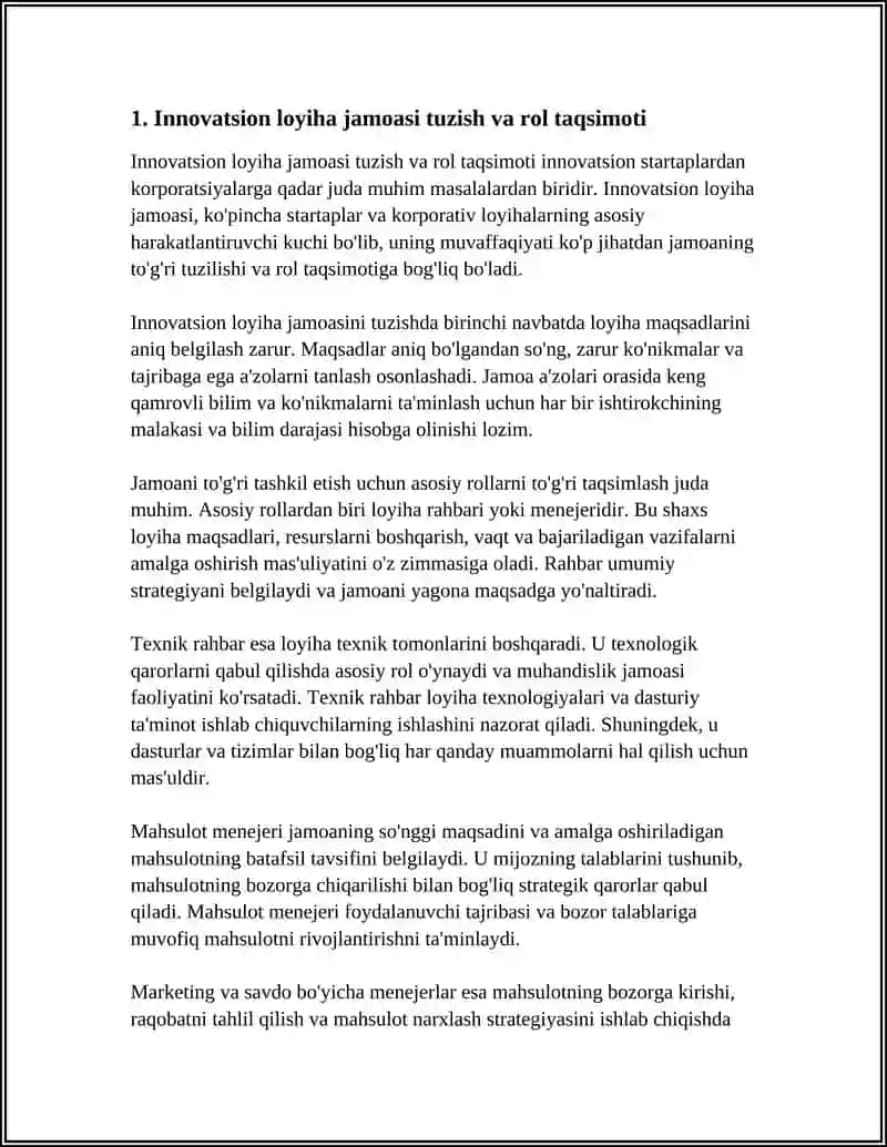 INNOVATSION LOYIHA JAMOASI: STARTAPDAN KORPORATSIYAGACHA 3