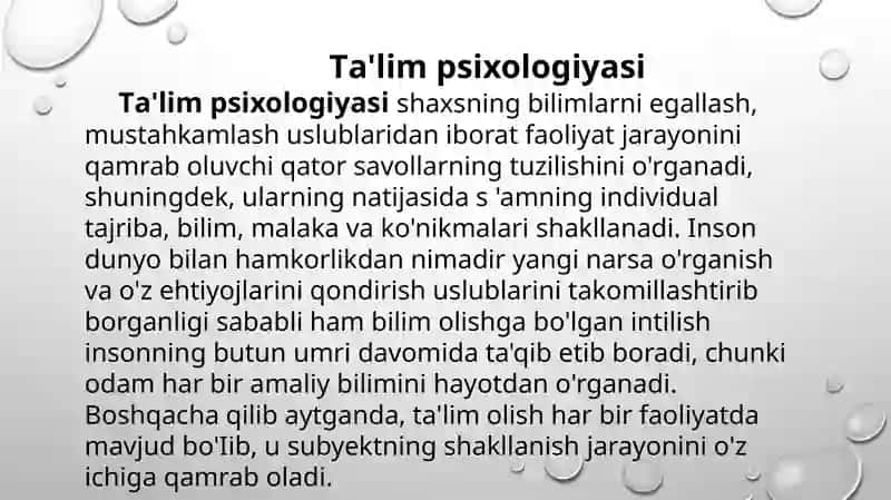 Talabalar psixologiyasi va oʻquv faoliyati 3