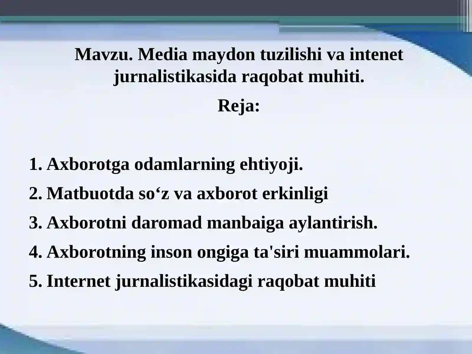 Mediasavodxonlik va axborot madaniyati 3