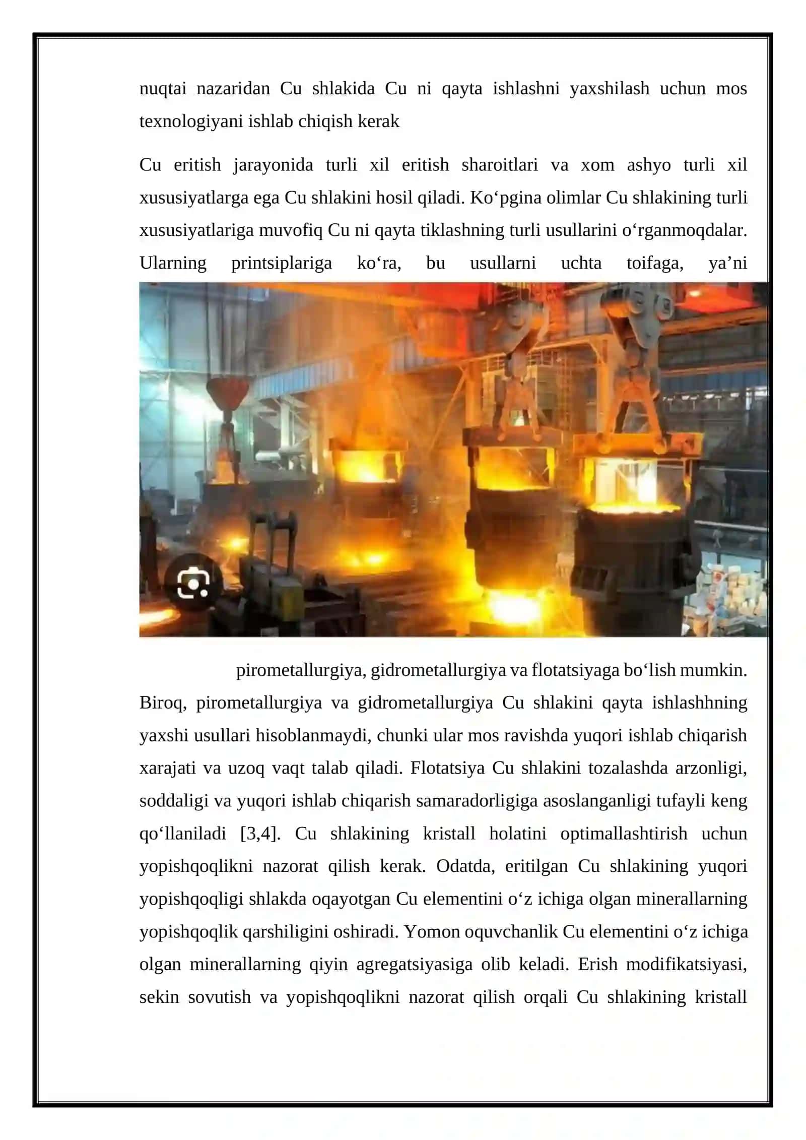 Konvertor shlaklaridan metallarni ajratib olish 3