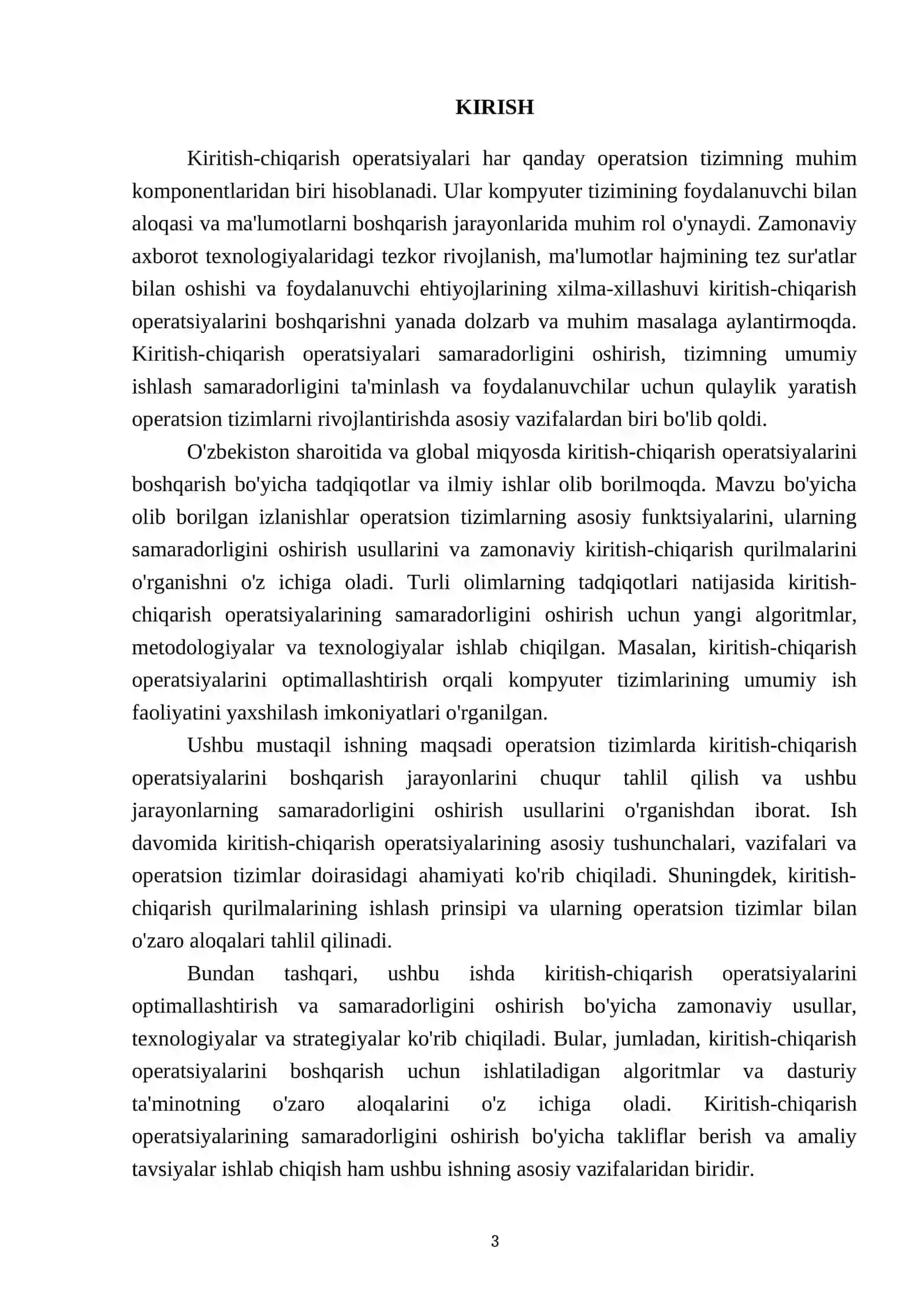 Operatsion tizimlarda kiritish-chiqarish operatsiyalarini boshqarish 3