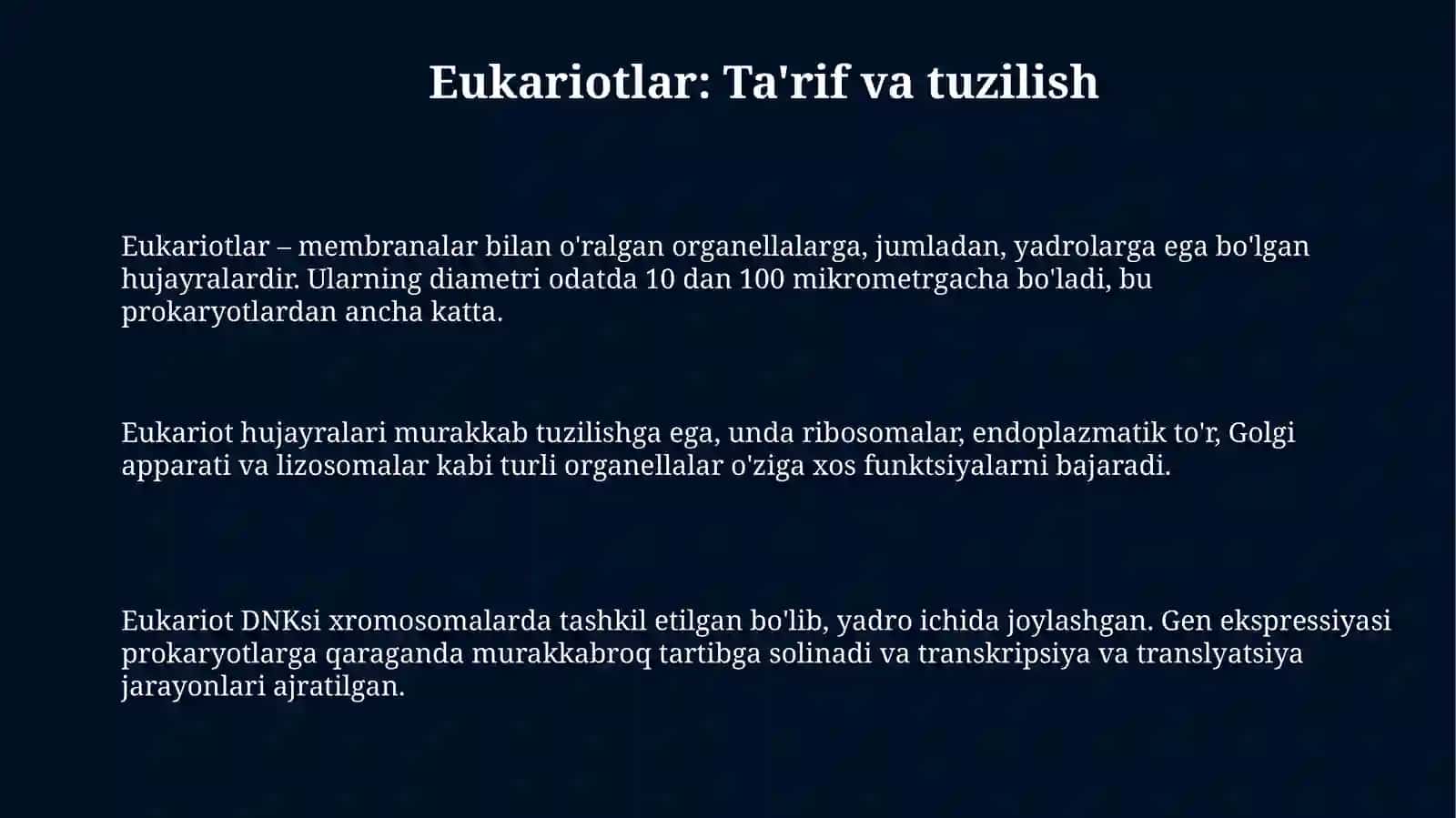 Eukariotlar va ularning kelib chiqishi tõğrisidagi nazariyasi 3