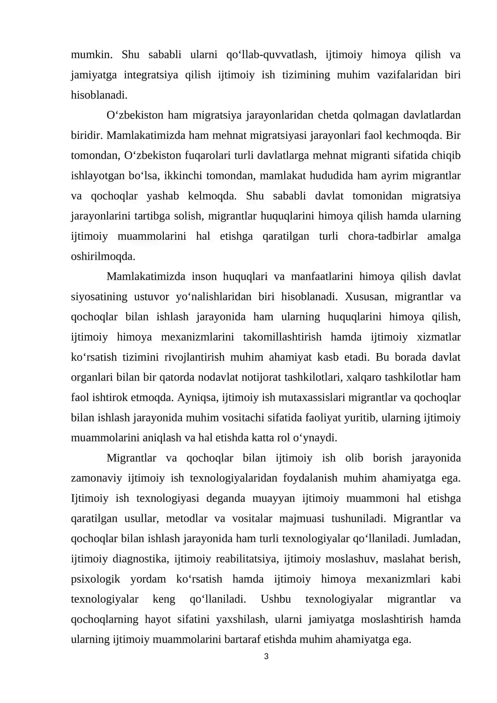 Migrantlar va qochoqlar bilan ijtimoiy ish texnologiyasi 3