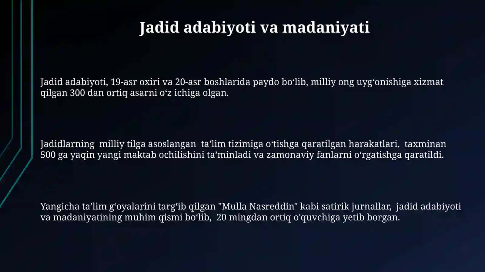 Jadid adabiyoti va madaniyati 3