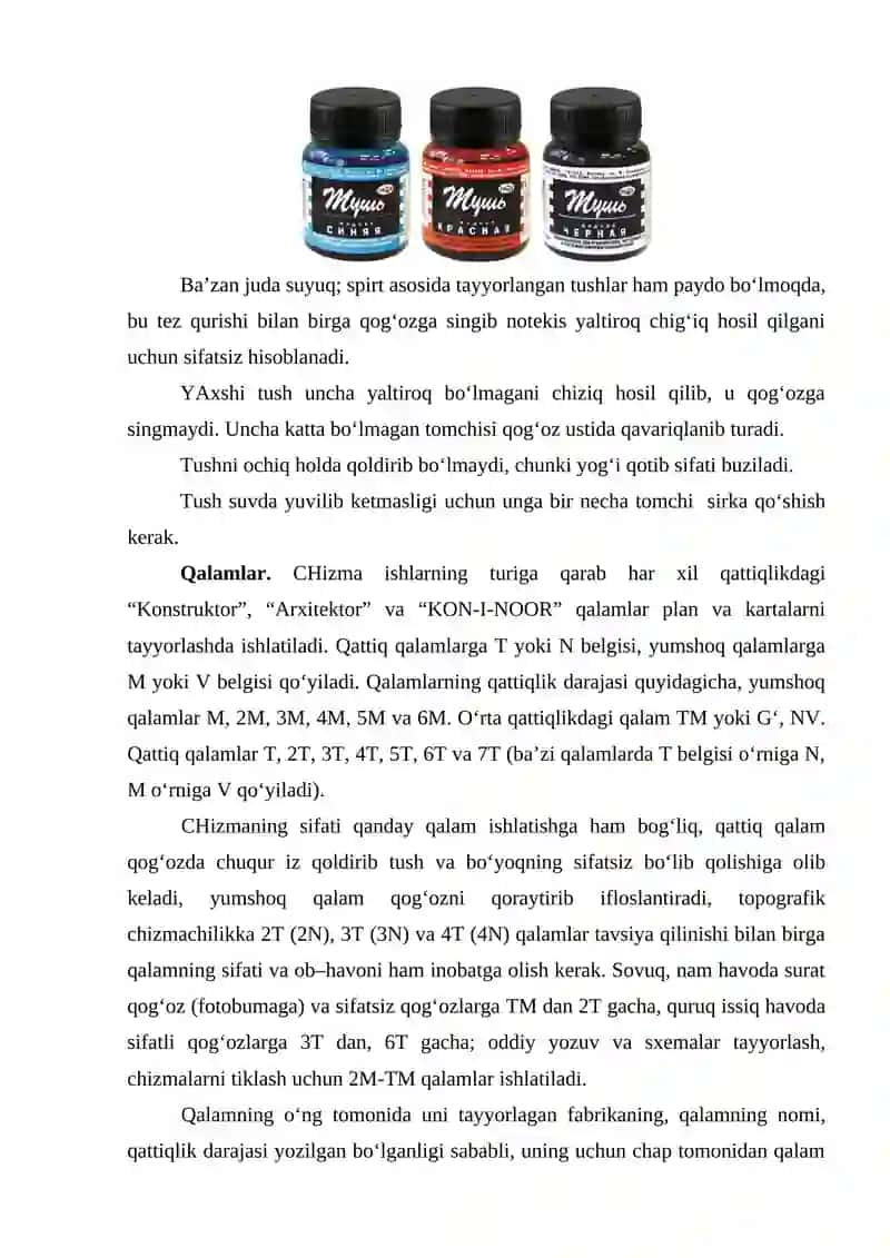 CHizmachilik qurollari va chizmachilik anjomlari 3