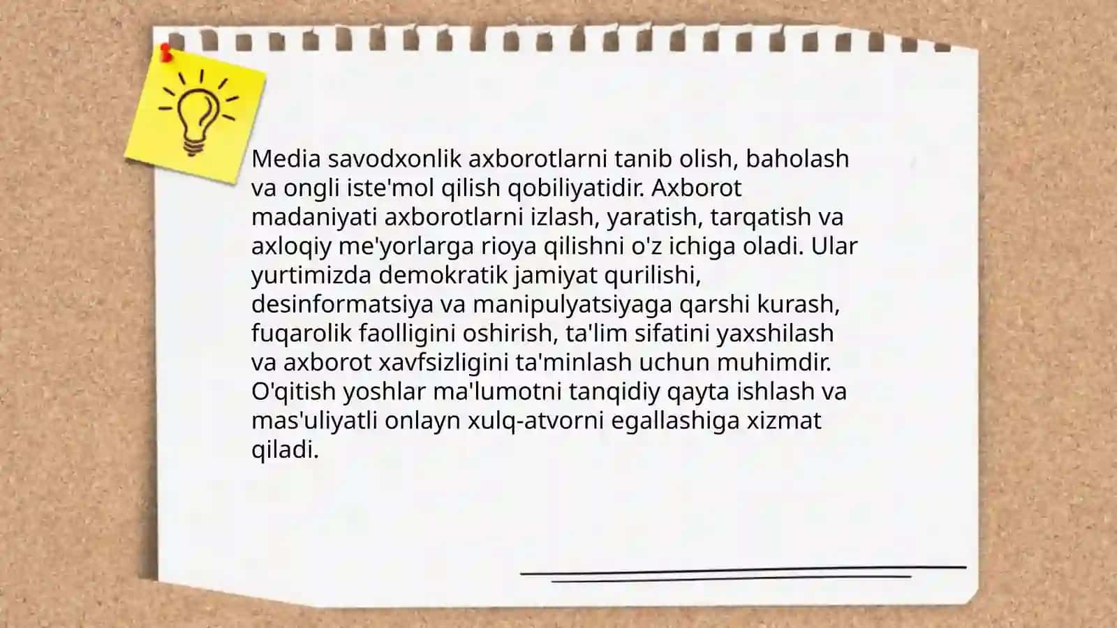 Media savodxonlik va axborot madaniyati fanining oʻqitilishi 3