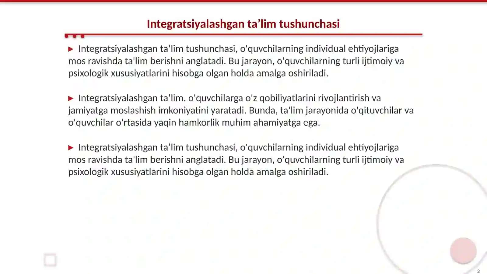 Integratsiyalashgan o'quvchilarga ko'maklashishni tashkil etish 3