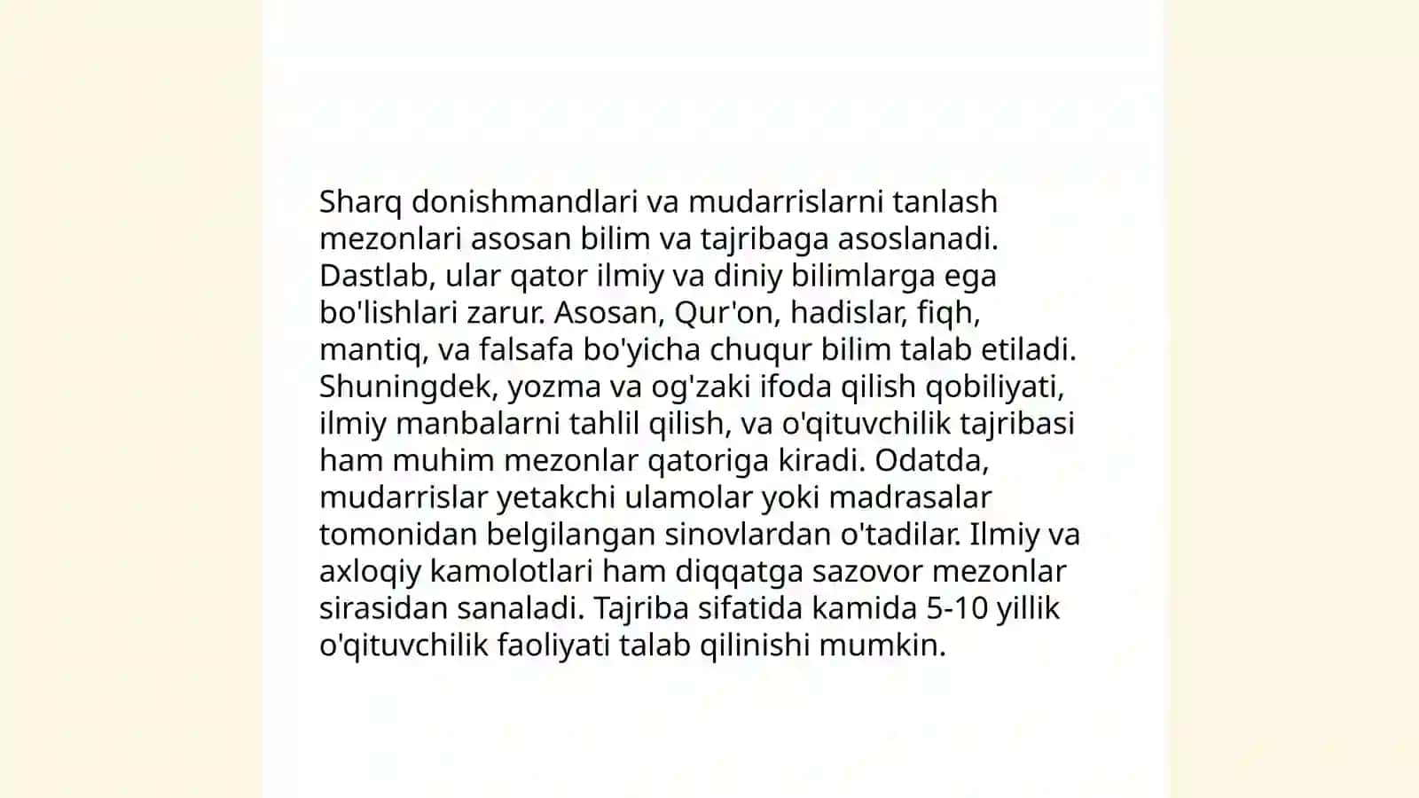 Sharq donishmandlari va mutafakkirlarining ijodiy merosida mudarrislarni tanlash 3