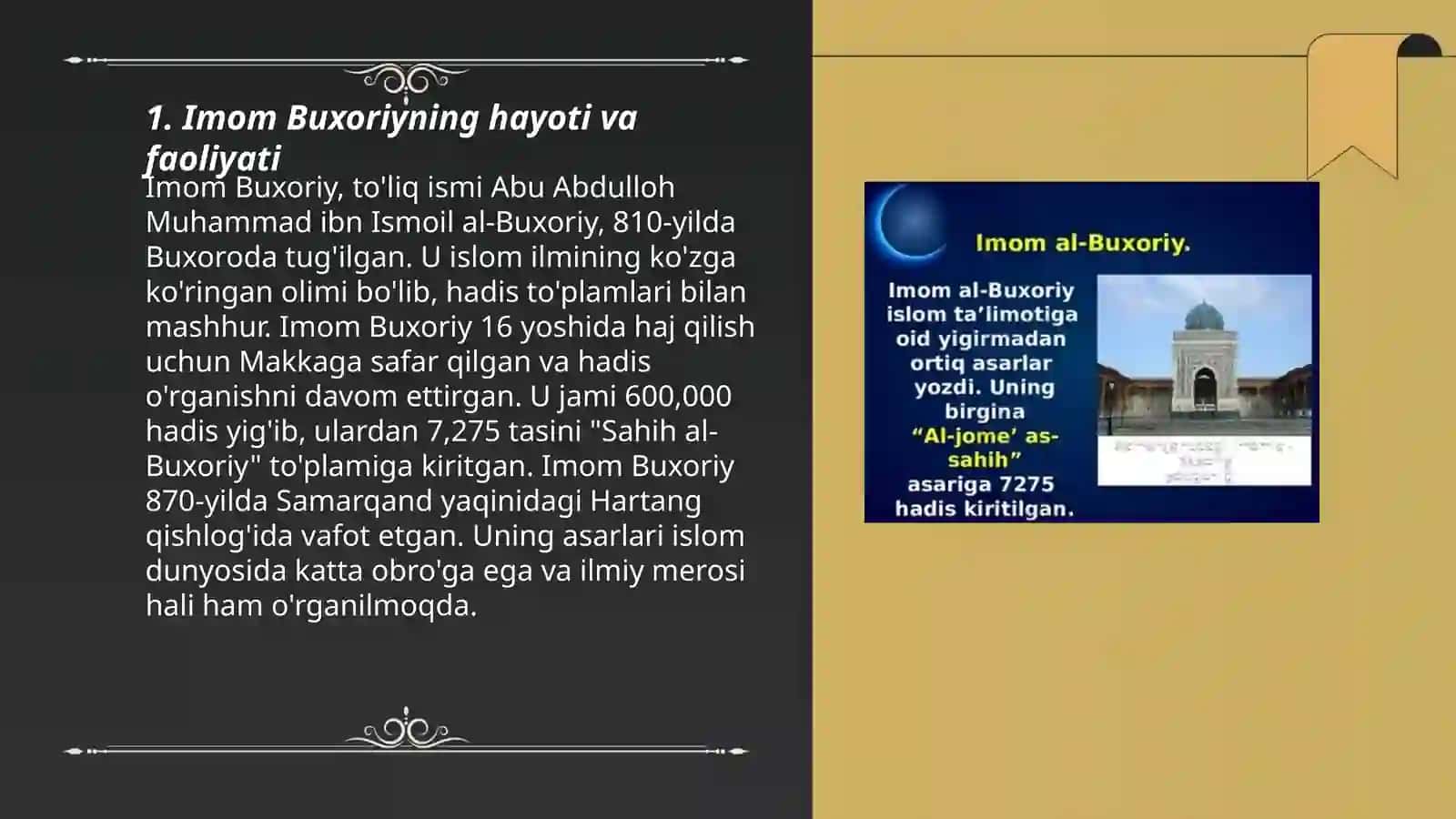 Imom Buxoriy va Imom Termiziyning hadis ilmiga qo'shgan hissalarini qiyosiy tahlili 3