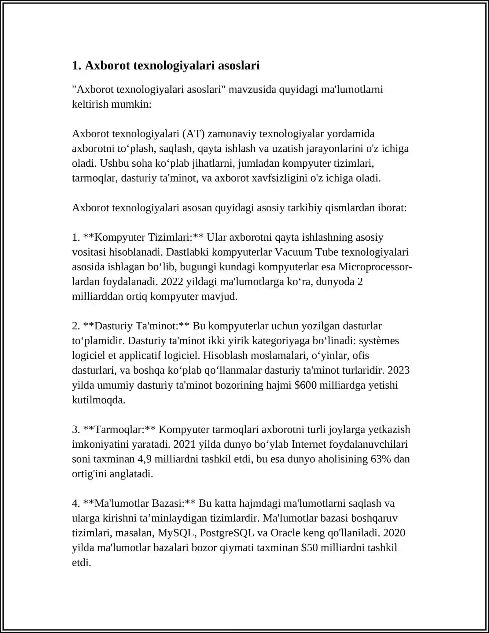 Axborot texnologiyalari asoslari 3