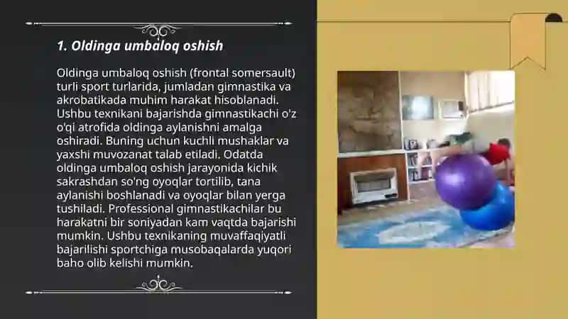 Sodda akrobatik mashqlar 3
