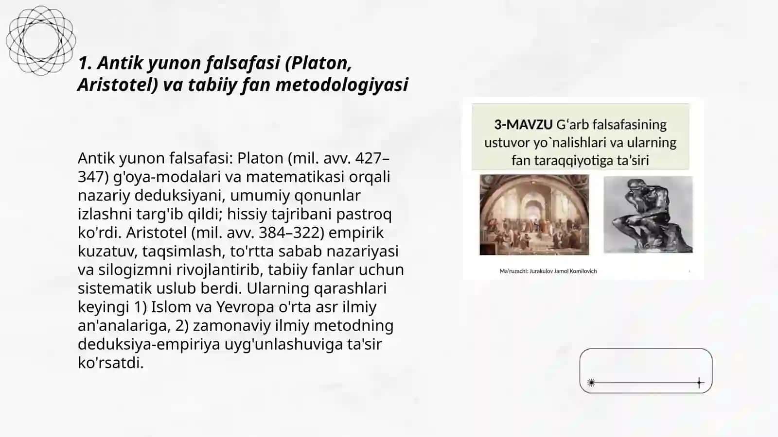 G‘arb falsafasining ustuvor yo`nalishlari va ularning fan taraqqiyotiga ta’siri 3
