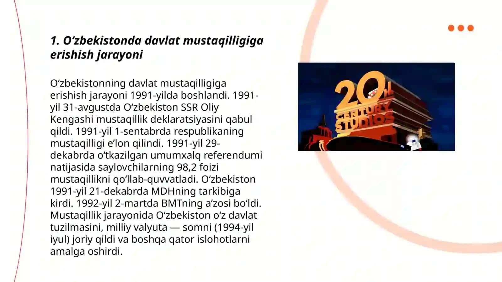 Oʻzbekistonda davlat mustaqilligiga erishish jarayoni 3