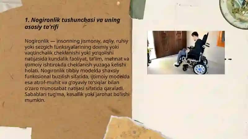 Nogironlik tushunchasi va munosabati 3