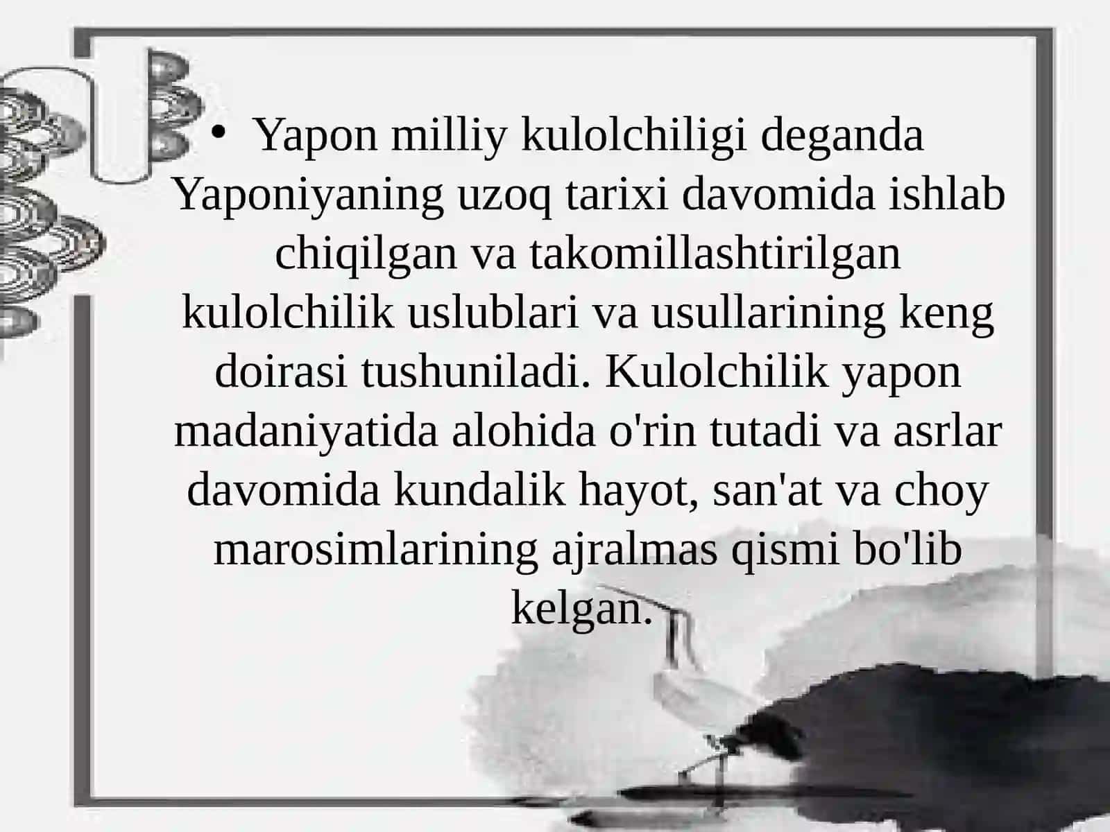 Qadimgi davrdan milodiy hozi r gacha Yaponiya milliy kulolchiligi 3