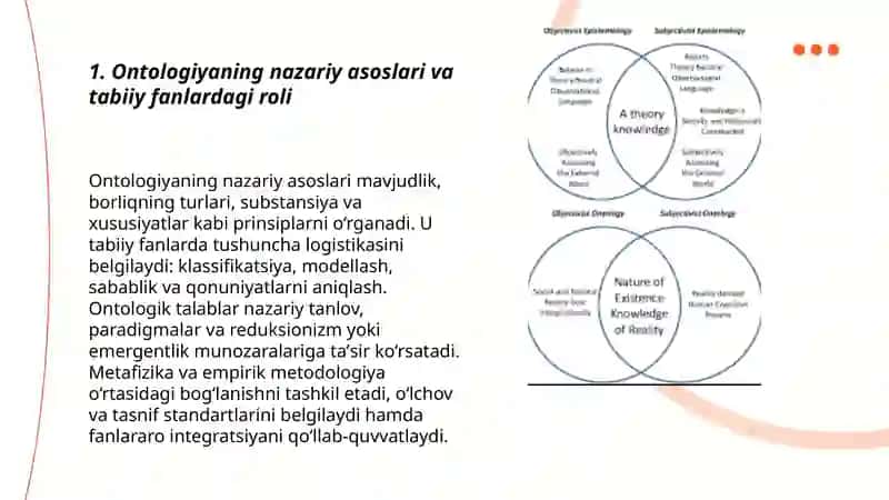 Ontologiyaning nazariy asoslari va tabiiy fanlardagi roli 3